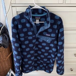 Patagonia Navy and Light Blue Fleece Pullover
